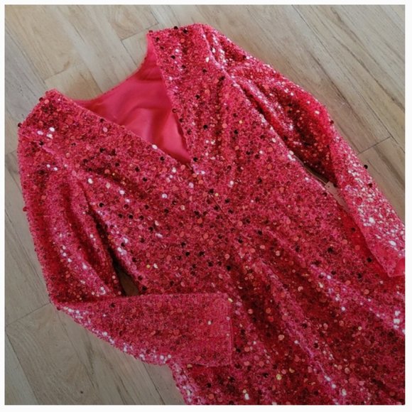 Mingda's Dress Red Sequin Dress - Picture 6 of 6